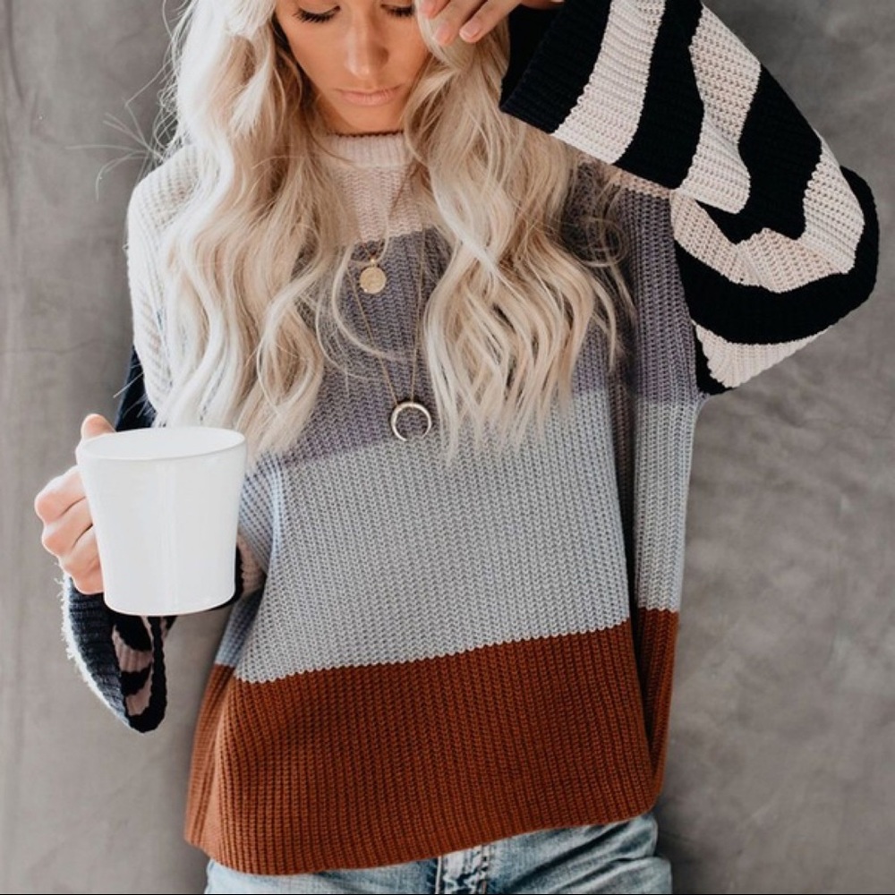 ✨LAST ONE✨Mixed stripe sweater tunic - Picture 3 of 6